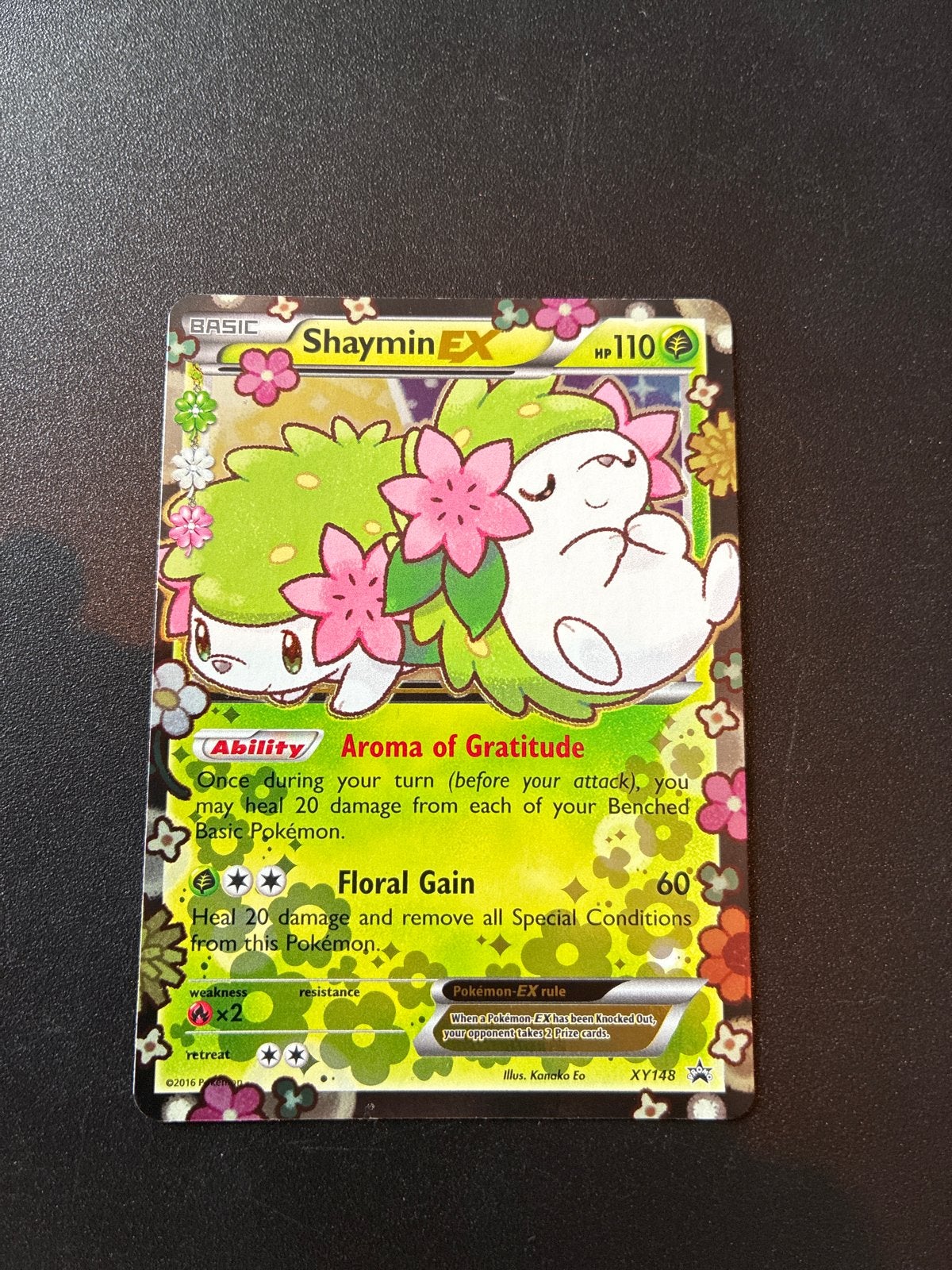 Shaymin EX XY148 Pokémon Kaart - Zo goed als nieuw, Hobby en Vrije tijd, Ophalen, Zo goed als nieuw, Losse kaart