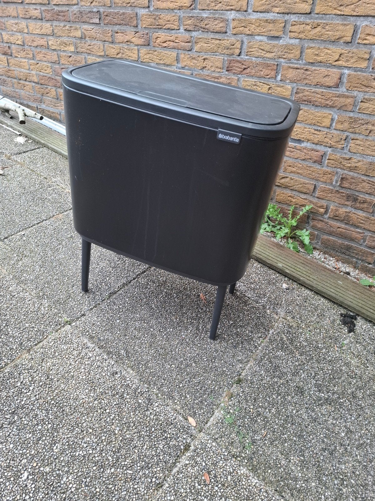 Brabantia Bo Touch Bin prullenbak - 2x30 liter - Zwart, Huis en Inrichting, Woonaccessoires | Prullenbakken, Ophalen, 50 – 75
