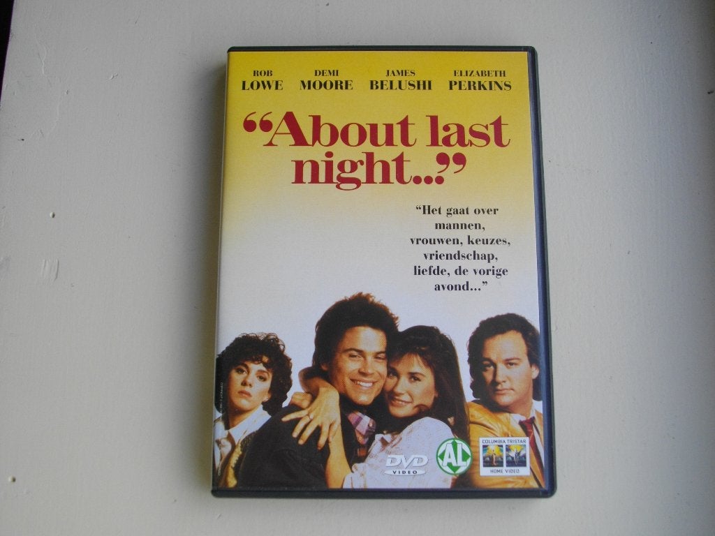 About Last Night (1986, Rob Lowe, Demi Moore) dvd, Cd's en Dvd's, Dvd's | Drama, Zo goed als nieuw, Vanaf 12 jaar, Ophalen of Verzenden