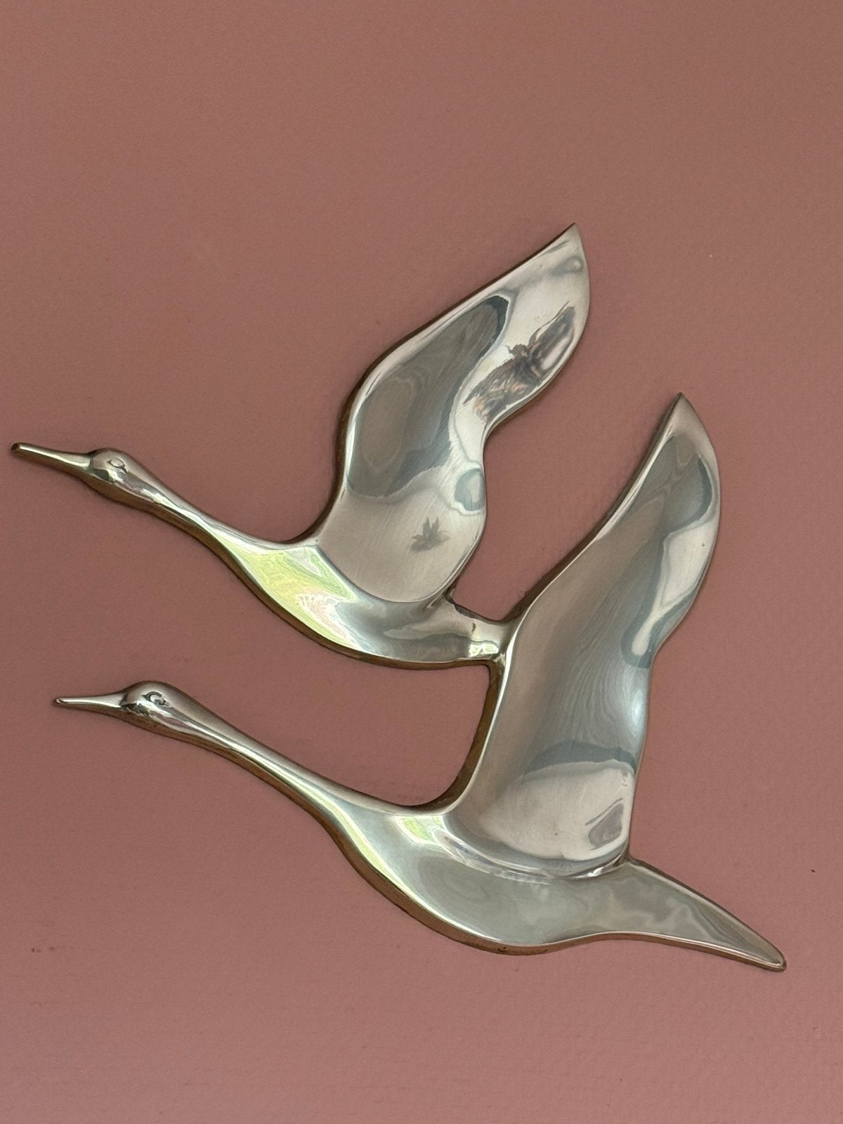 Vintage messing wandvogels, Ophalen of Verzenden, Zo goed als nieuw