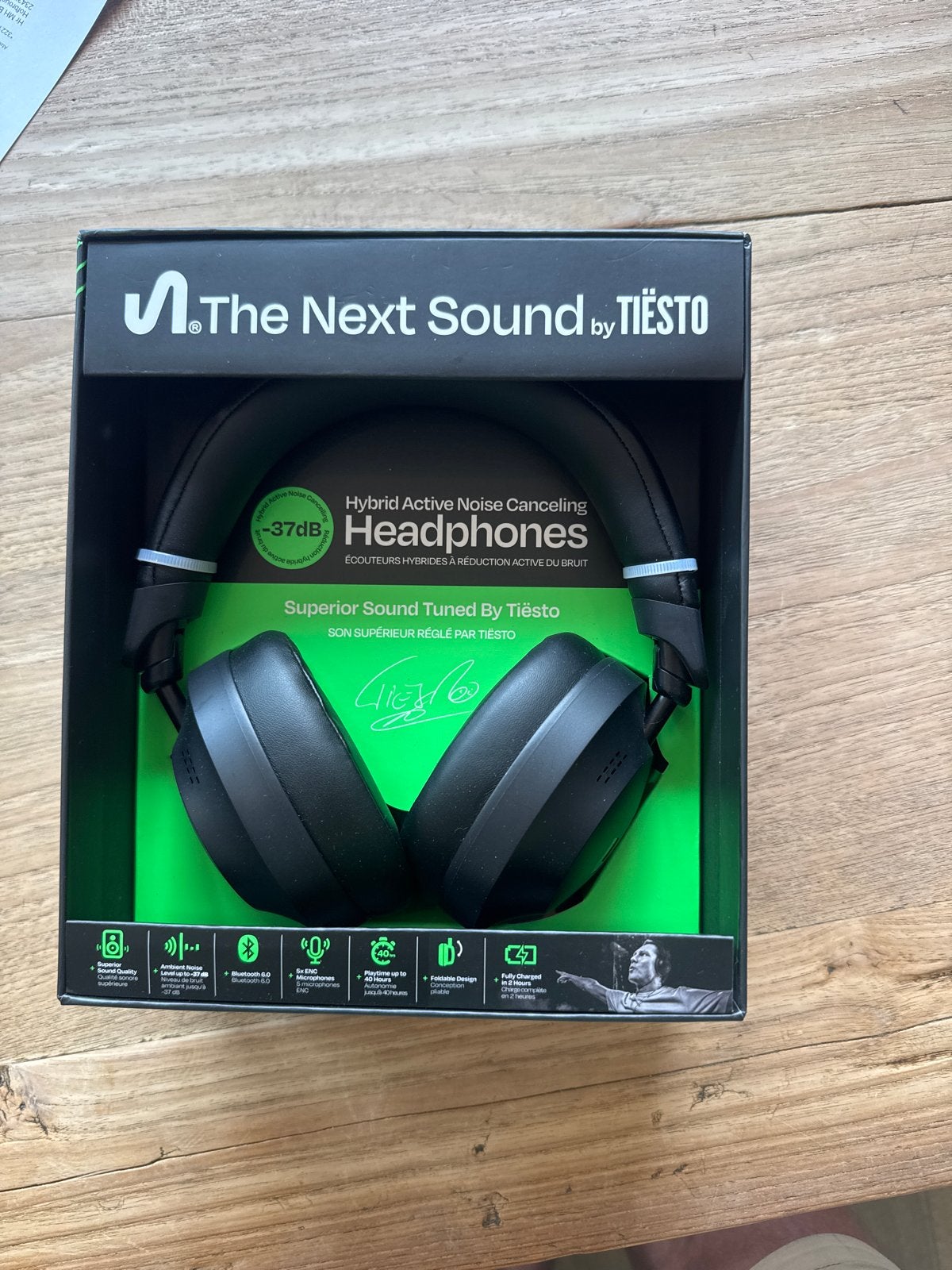 Nieuwe The Next Sound by Tiësto Hybrid ANC Koptelefoon, Overige merken, Bluetooth, Nieuw, Ophalen of Verzenden