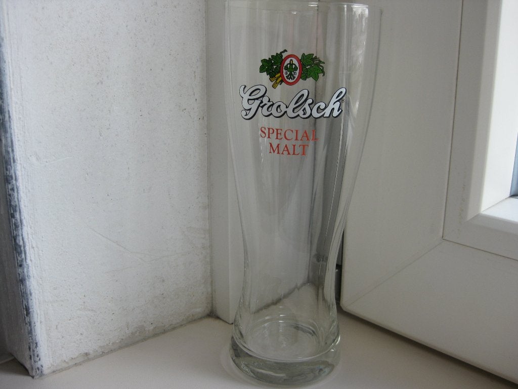 Grolsch special malt glas., Verzenden, Zo goed als nieuw, Glas of Glazen, Grolsch