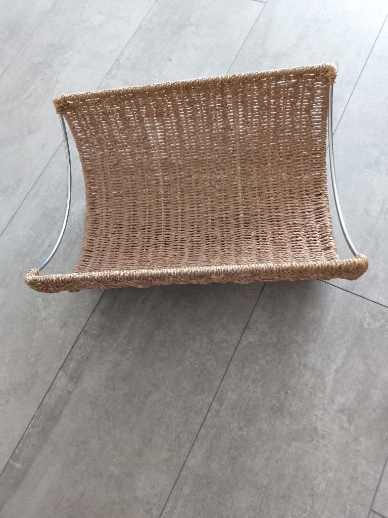 rotan lectuurmand vintage, Huis en Inrichting, Ophalen, Gebruikt