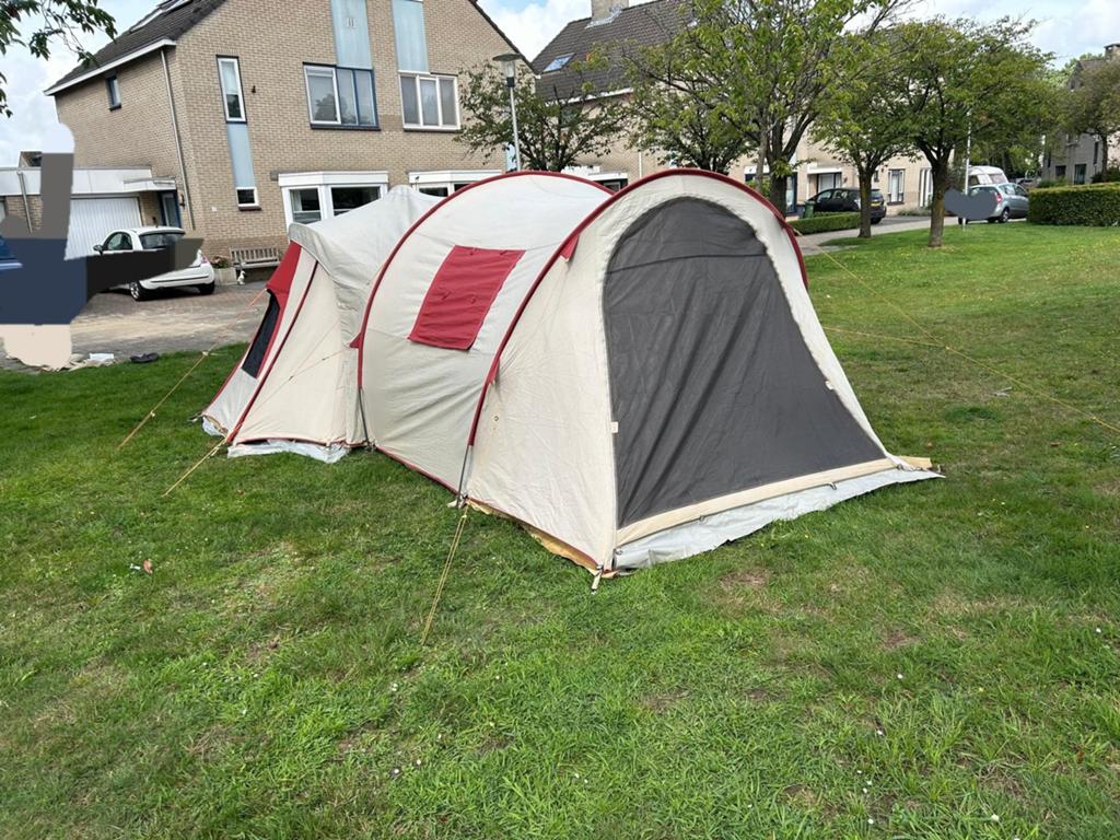 2 persoons katoenen tunnel tent, Ophalen, Tot en met 4