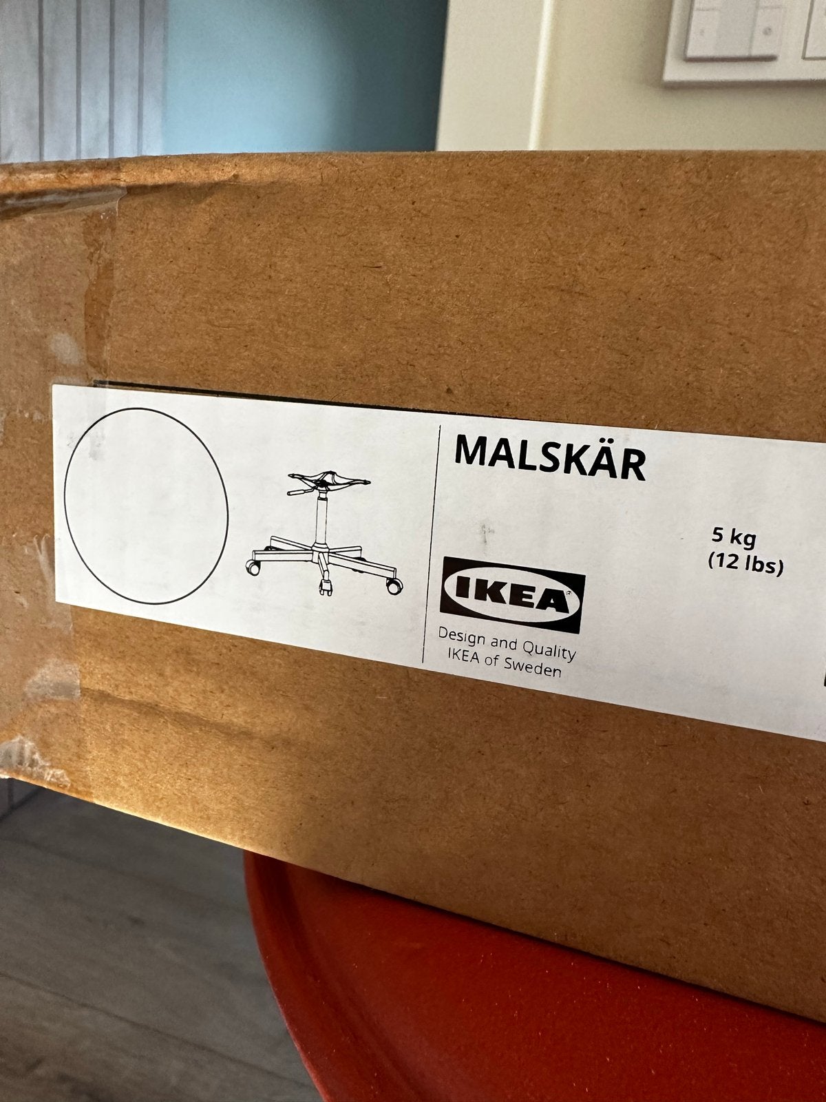 IKEA MALSKÄR bureaustoel onderstel wit, Ophalen of Verzenden, Nieuw, Wit, Bureaustoel