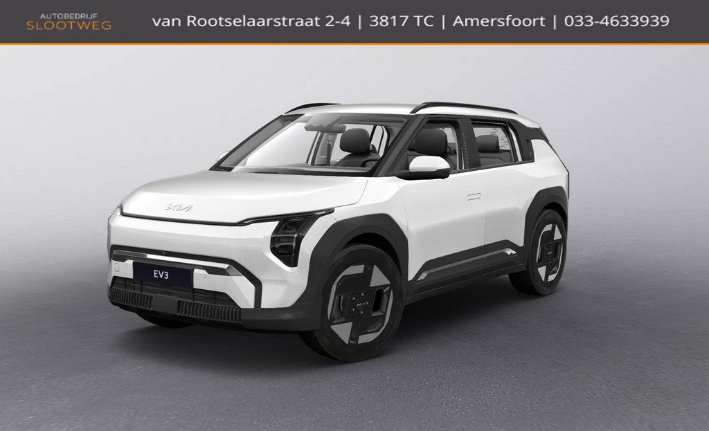 Kia EV3 Air 58.3 kWh | Nieuw | Adaptieve Cruise Control | Na, EV3, Stof, Zwart, 1700 kg