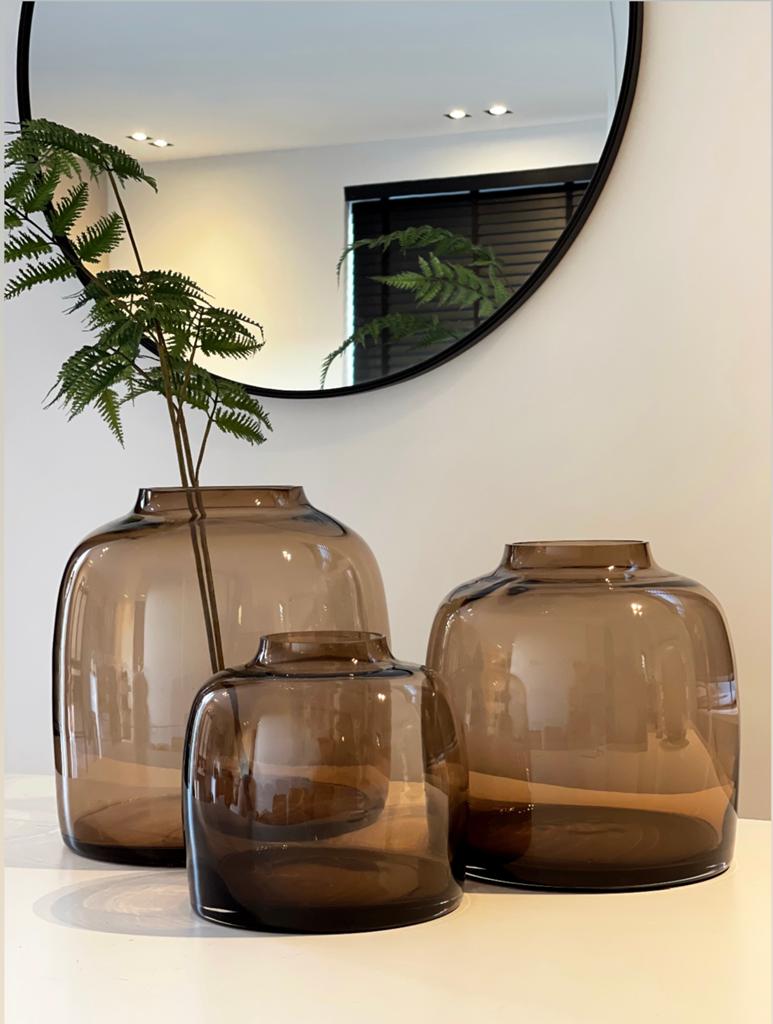 Vase the world vaas - bartica mocha L, Huis en Inrichting, Woonaccessoires | Vazen, Ophalen, Zo goed als nieuw, Overige kleuren