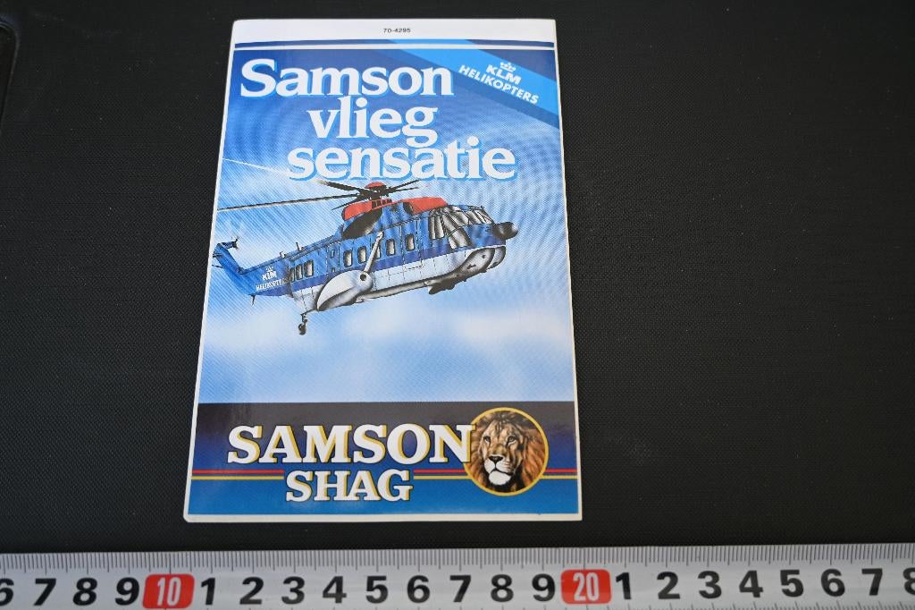 sticker tabak SAMSON vlieg sensatie - KLM helikopters, Ophalen, Zo goed als nieuw
