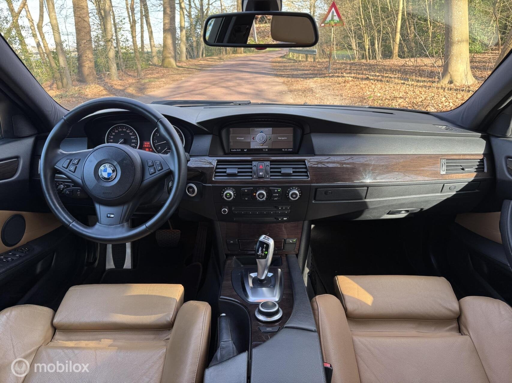 BMW 5-serie 523i Executive M-Sport - Leder - NAP -, Achterwielaandrijving, Gebruikt, Blauw, Origineel Nederlands