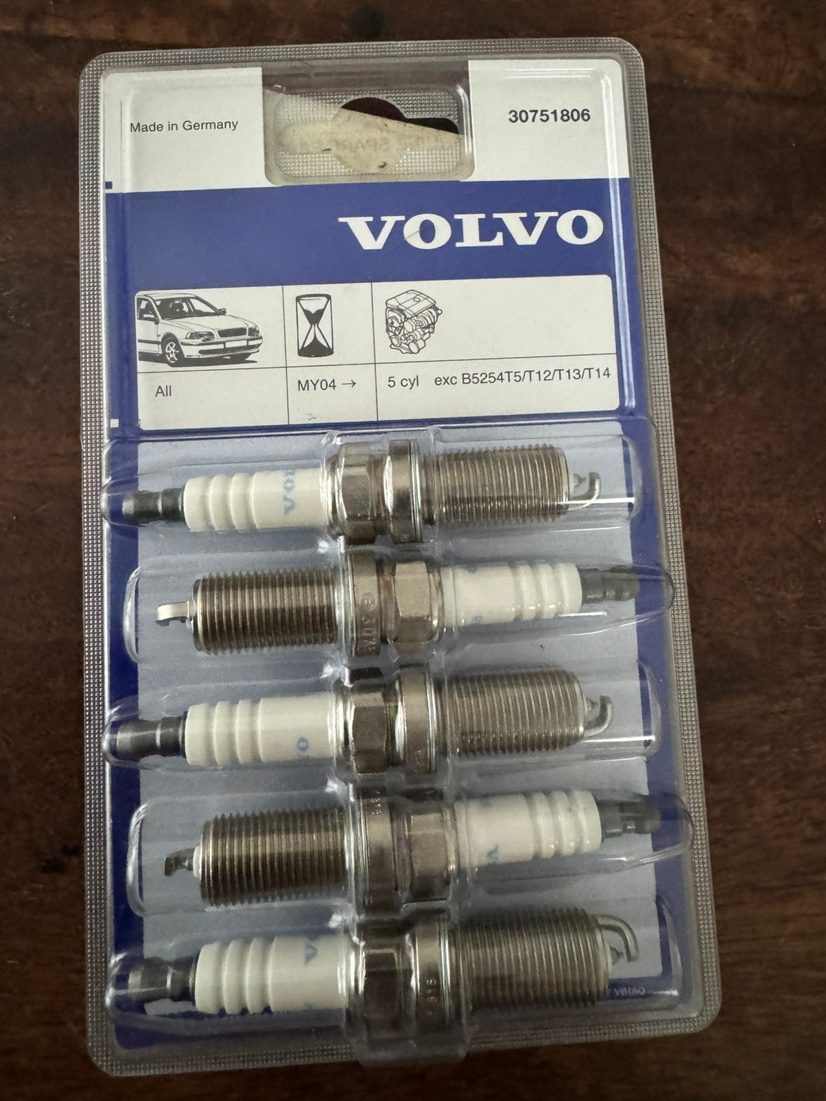 Originele nieuwe Volvo bougieset 5 cil. Turbo benzinemot., Ophalen of Verzenden, Nieuw, Volvo