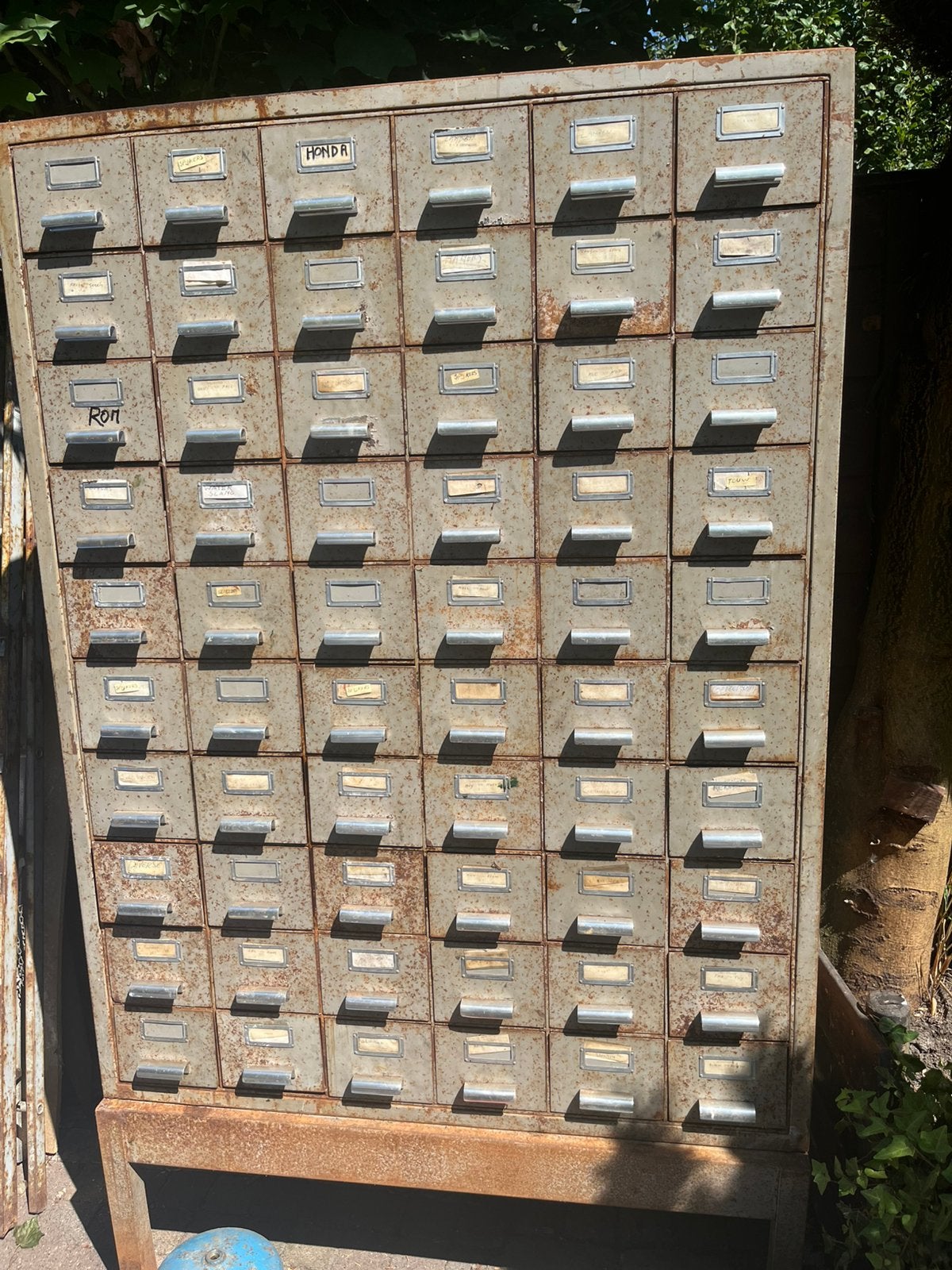 Industriële Metalen Ladenkast, Apothekerskast, 5 laden of meer, Zo goed als nieuw, Minder dan 100 cm, Metaal