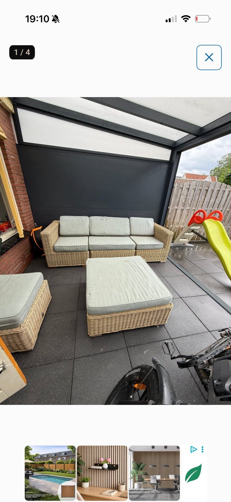 Loungeset 7persoons, Tuin en Terras, Ophalen, Zo goed als nieuw