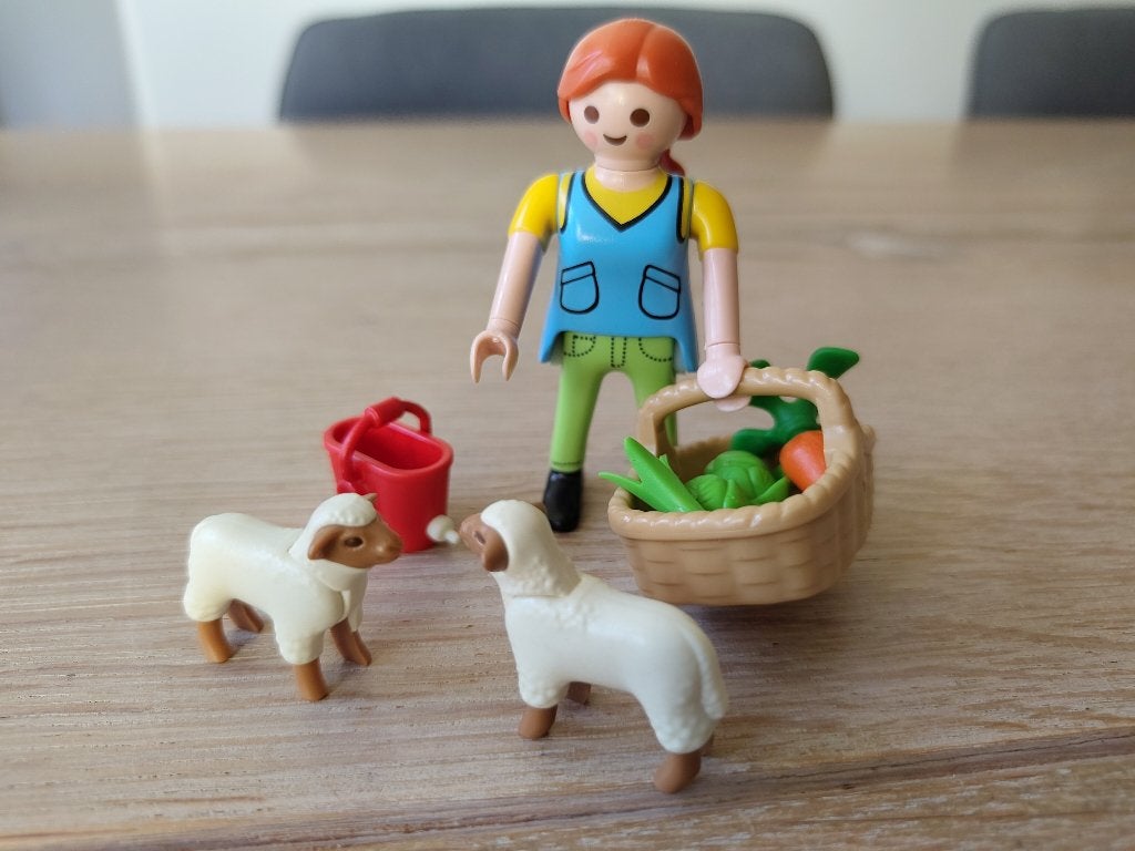 Playmobil Boerin met schapen - 4765 COMPLEET, Ophalen of Verzenden, Zo goed als nieuw, Complete set