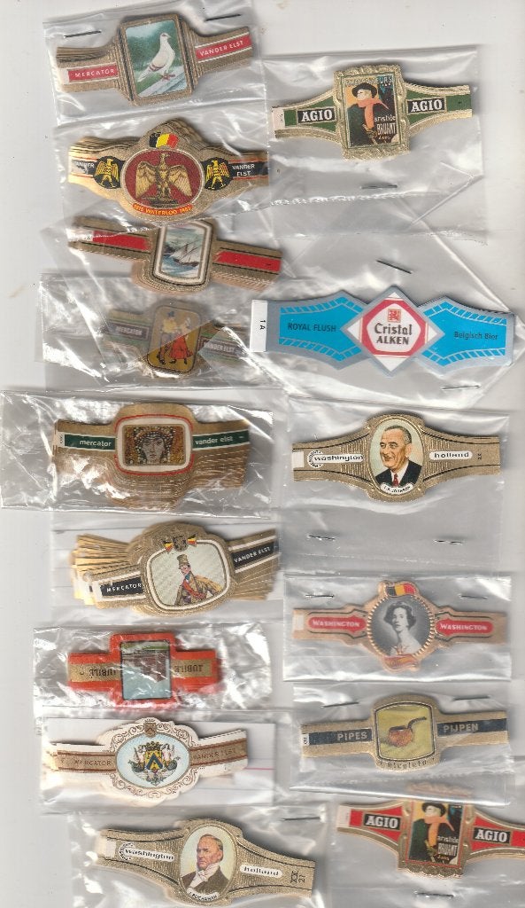 SIGARENBANDEN/ 14 SERIES IN NIEUWE STAAT, Verzenden, Nieuw, Sigarenbandjes