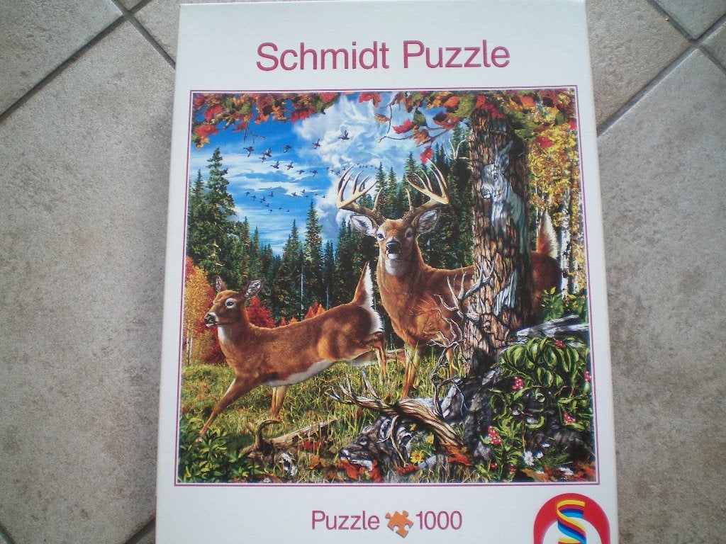 SCHMIDT Puzzel 1000 stukjes. Op de open plek., Ophalen of Verzenden, 500 t/m 1500 stukjes, Zo goed als nieuw, Legpuzzel