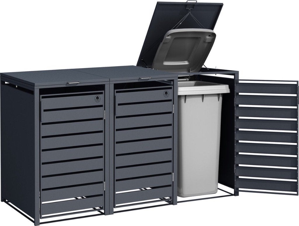 Kliko Ombouw 3 bakken  Containerombouw Antraciet, Tuin en Terras, Bergingen en Tuinkasten, 4goodz, Info@4goodz.nl, Nieuw, Ophalen of Verzenden