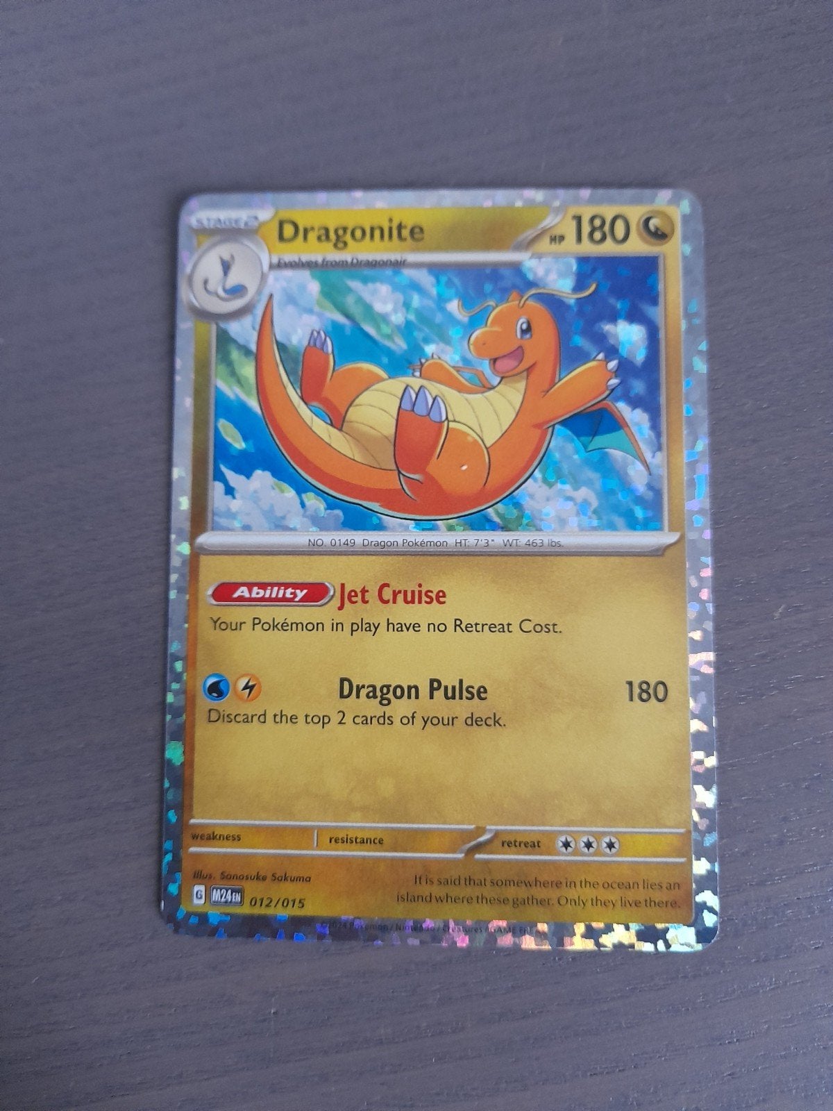 mcdonalds promo 012/015 dragonite holo, Ophalen of Verzenden, Zo goed als nieuw, Losse kaart, Foil