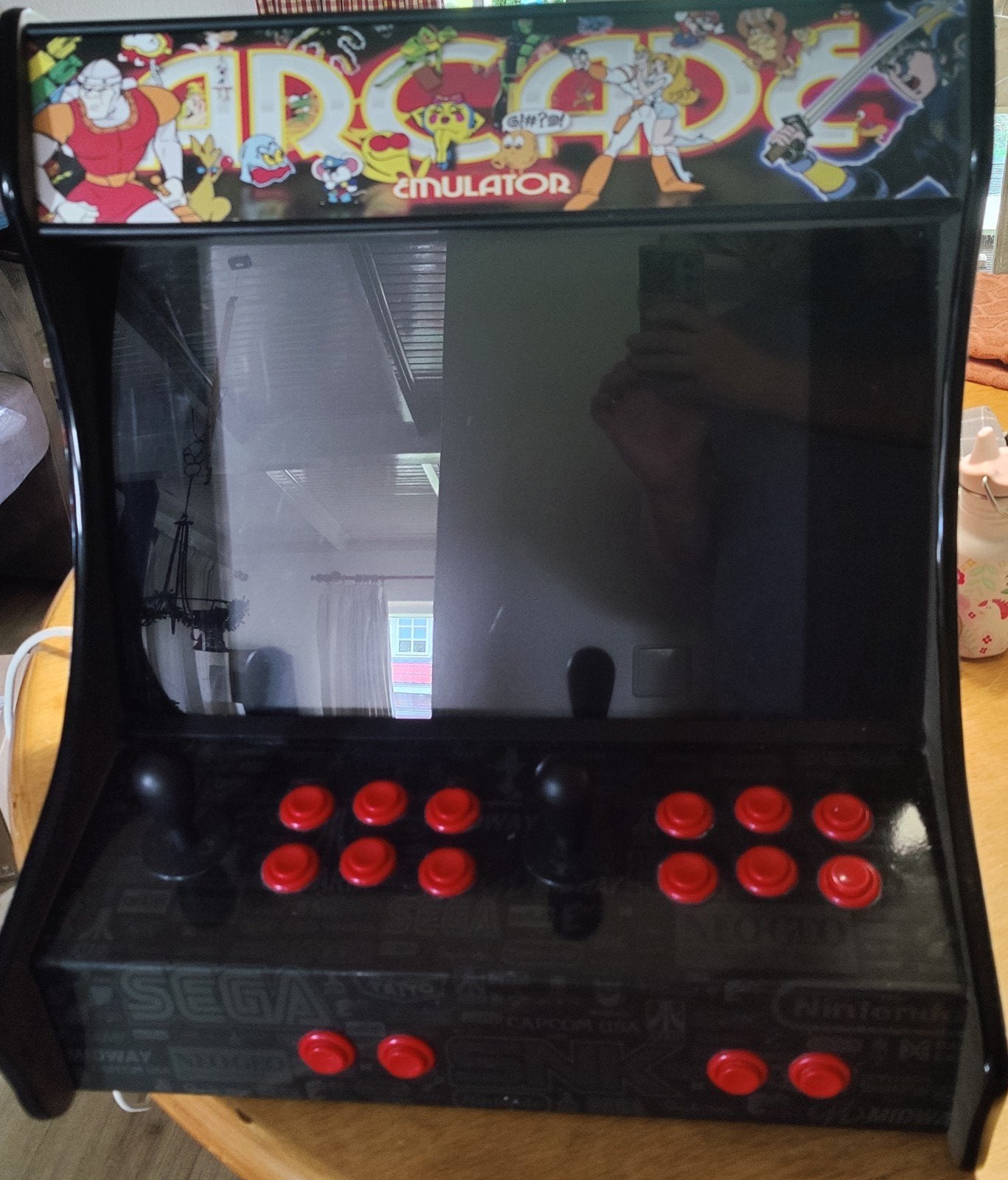 Custom, Tabletop Arcade Kast retro gaming., Spelcomputers en Games, Spelcomputers | Overige, Zo goed als nieuw, Ophalen
