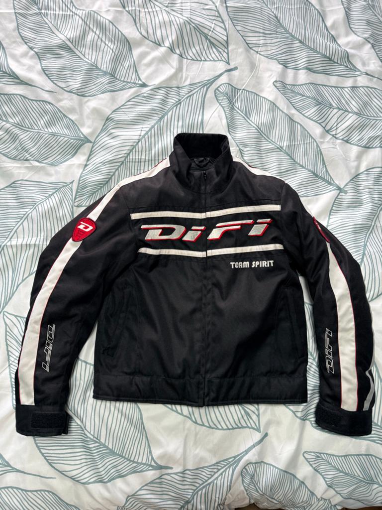 Difi motorjas textiel zwart XS, Ophalen of Verzenden, Tweedehands, Kinderen, Jas | textiel