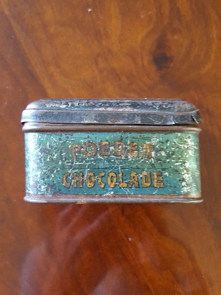 Antiek Blikje "Poeder Chocolade", Verzamelen, Blikken, Ophalen of Verzenden, Gebruikt, Overige, Overige merken