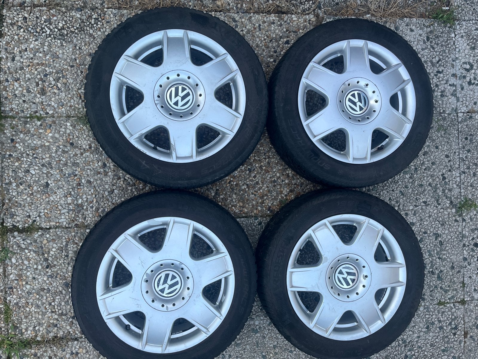 195/55R16” 5x100 winter banden+velgen Vredestein, Auto diversen, Wieldoppen, Ophalen, Zo goed als nieuw