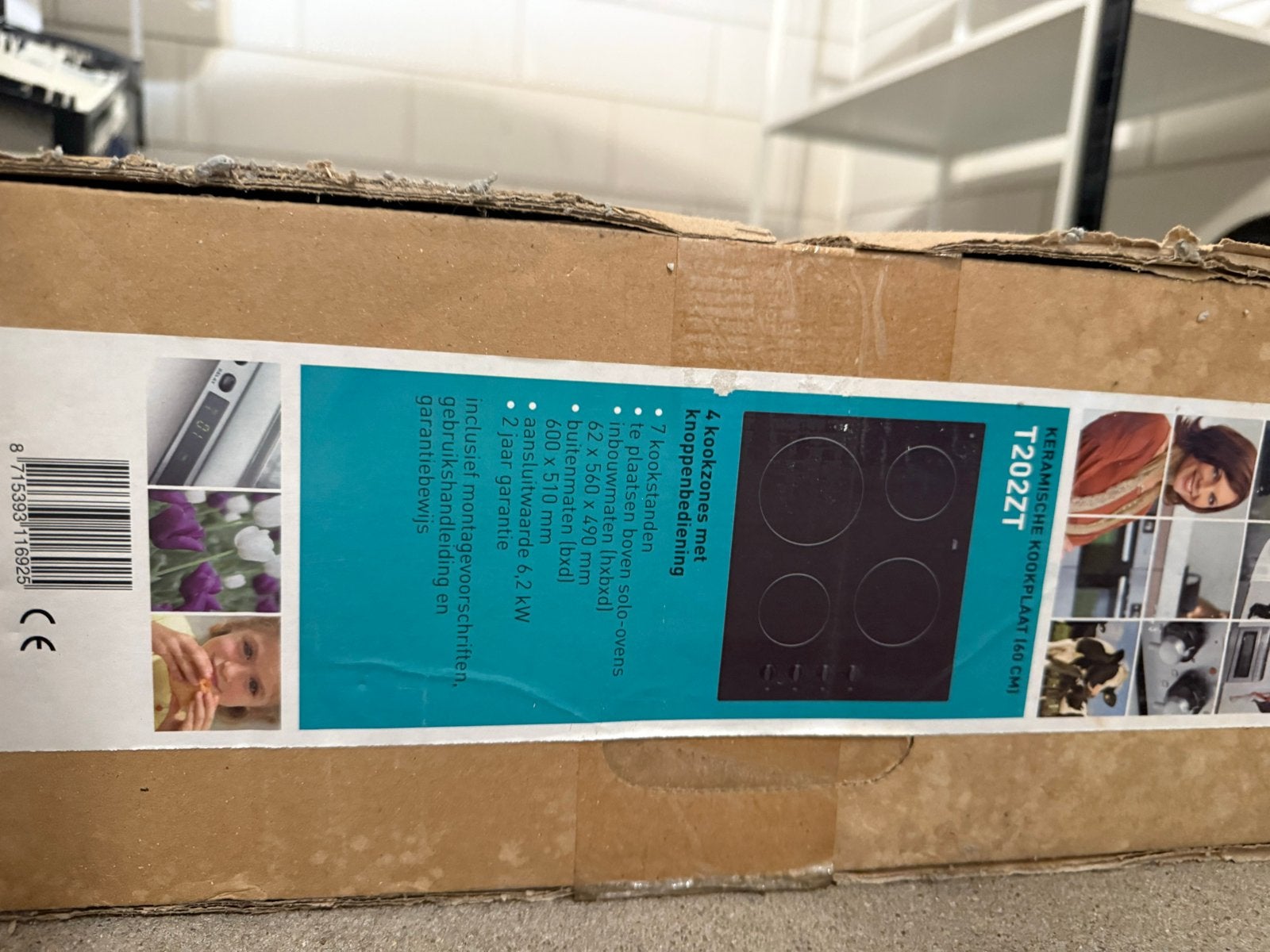 ETNA T202ZT Keramische Kookplaat - Nieuw in doos, Witgoed en Apparatuur, Kookplaten, Ophalen, Keramisch, Nieuw, 4 kookzones