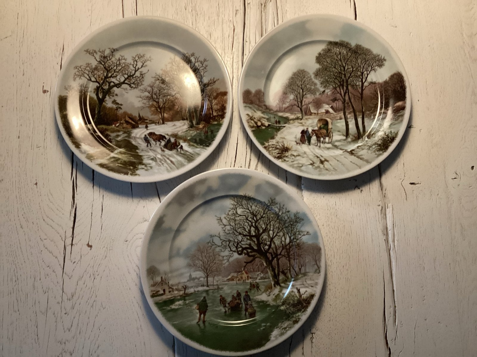 Set van 3 Winterlandschap Wandborden van Royal Schwabap, Ophalen of Verzenden