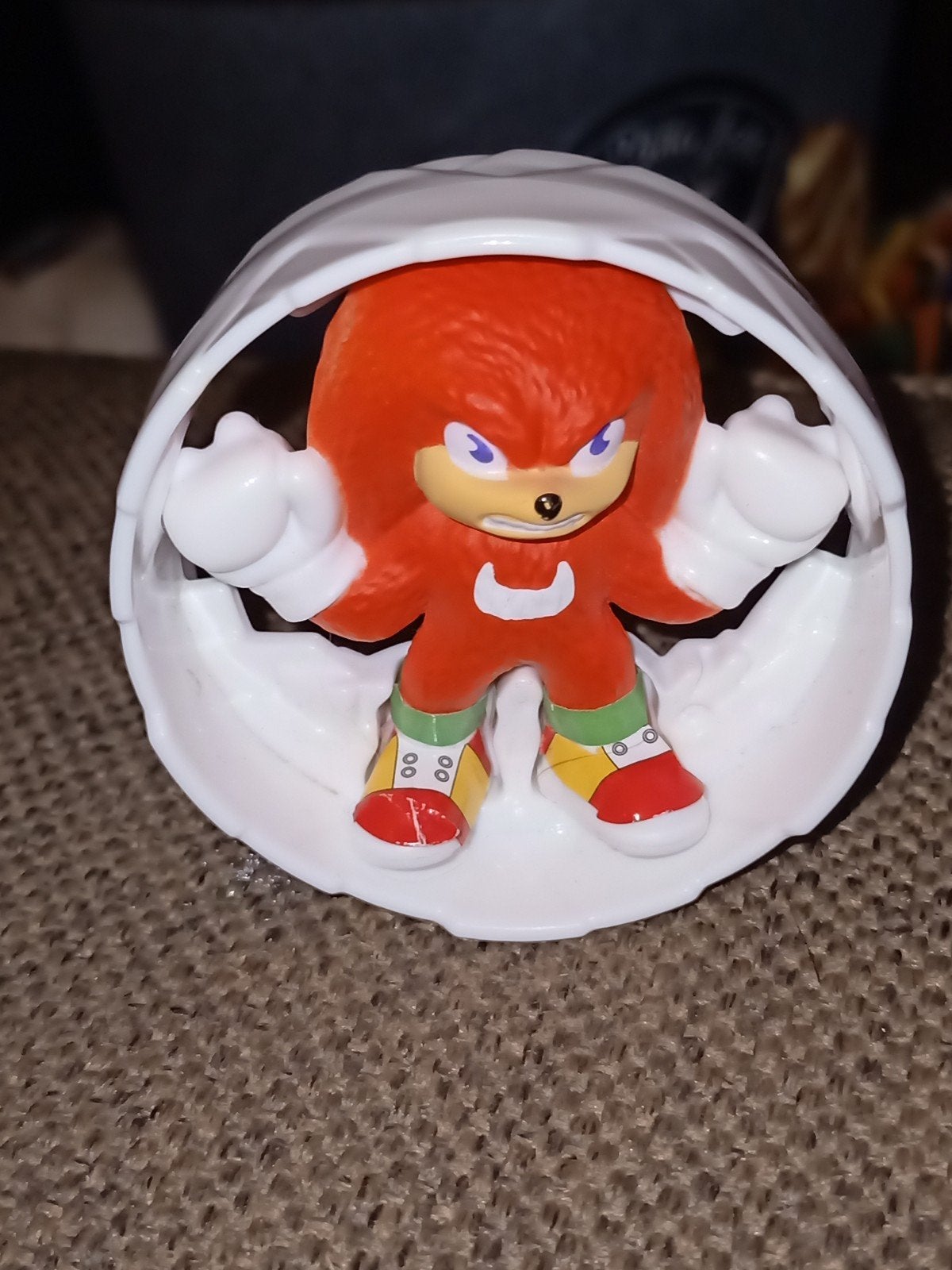 McDonald's happy meal, sonic the hedgehog 3 knuckles white., Ophalen of Verzenden, Overige figuren, Zo goed als nieuw, Beeldje of Figuurtje