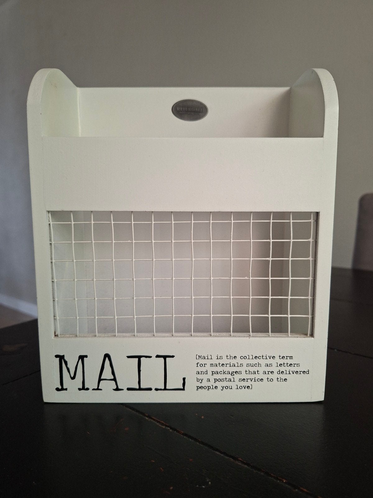 Riverdale mailbox wit, Huis en Inrichting, Woonaccessoires | Overige, Gebruikt, Hout, Wit, Landelijk, Ophalen of Verzenden