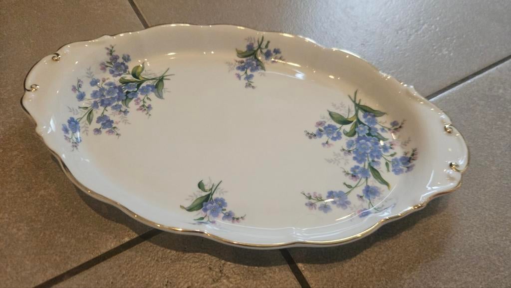 Royal Albert Forget-Me-Not Serveerblad en suikerpot, Antiek en Kunst, Ophalen of Verzenden