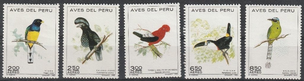4266. Peru 862/65 pfr. Vogels, Ophalen of Verzenden, Postfris, Zuid-Amerika