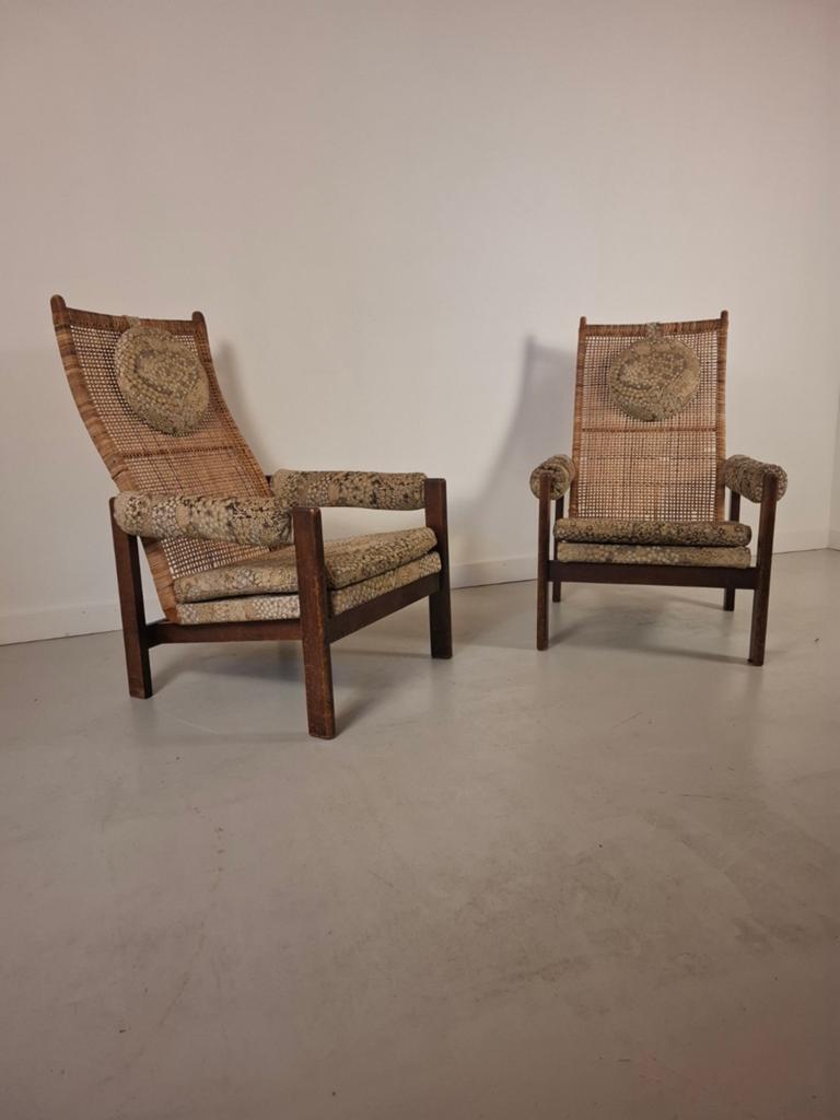 Vintage stoelen fauteuils Gebroeders Jonkers Muntendam, Ophalen of Verzenden, Gebruikt, Minder dan 75 cm, 50 tot 75 cm