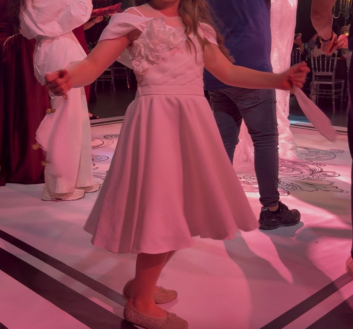 Elegante Witte Jurk voor Meisjes - Maat 13/14 Jaar, Kinderen en Baby's, Ophalen of Verzenden, Zo goed als nieuw, Meisje, Jurk of Rok