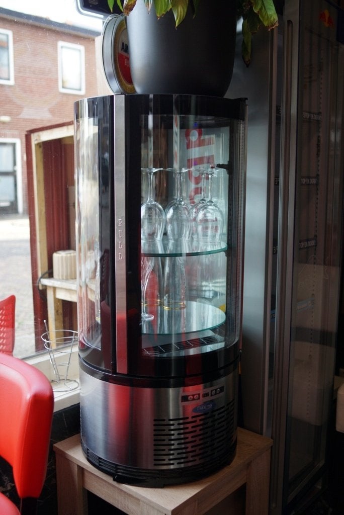 Maxima ronde koelvitrine / gebaksvitrine, Zonder vriesvak, 45 tot 60 cm, Ophalen, 85 tot 120 cm