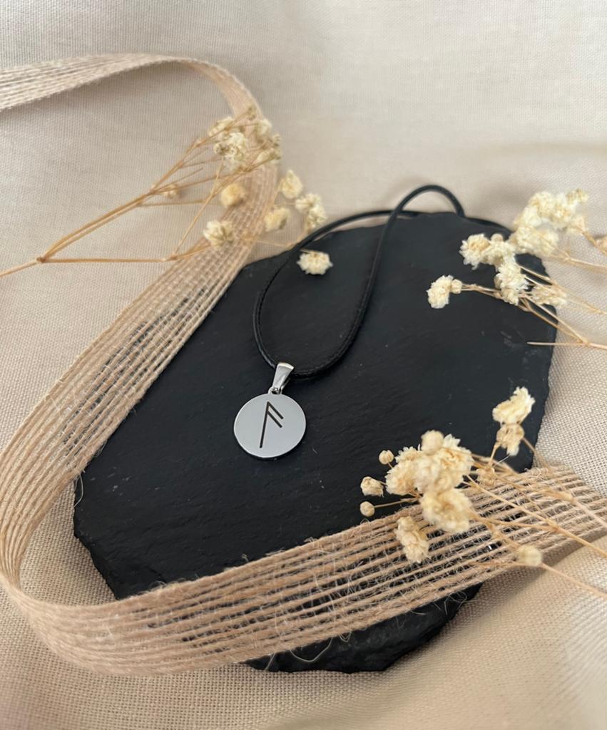Noorse Rune Hanger Ketting RVS, Ophalen of Verzenden, Nieuw, Zilver, Overige materialen