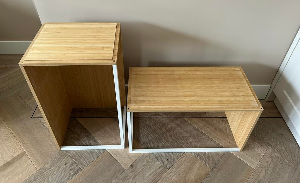 Ikea modular kastjes twee elementen ontwerp Tomas Alonso, Overige houtsoorten, Gebruikt, Ophalen of Verzenden, Minder dan 150 cm