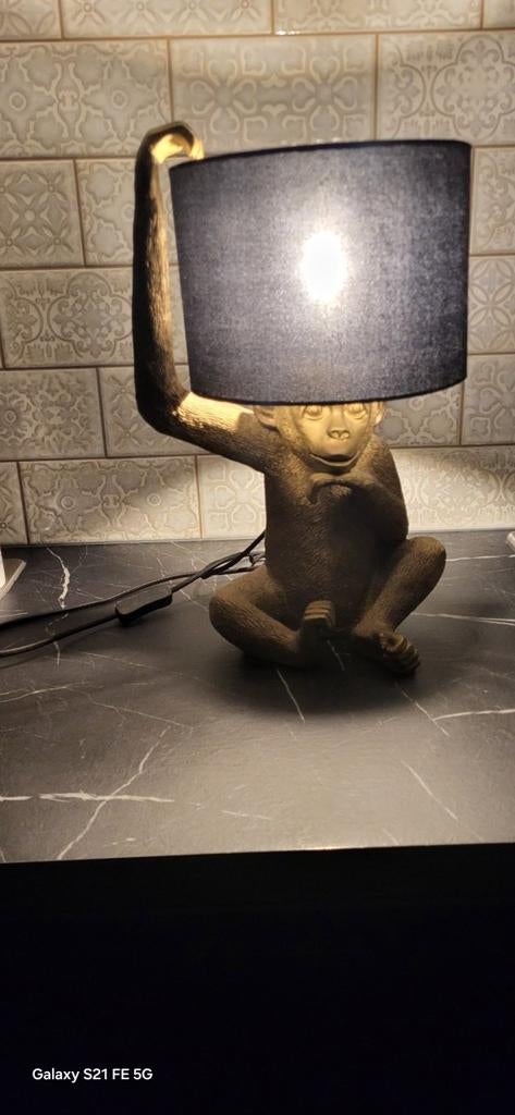 Lamp aap, Huis en Inrichting, Lampen | Tafellampen, Ophalen, Zo goed als nieuw, Minder dan 50 cm