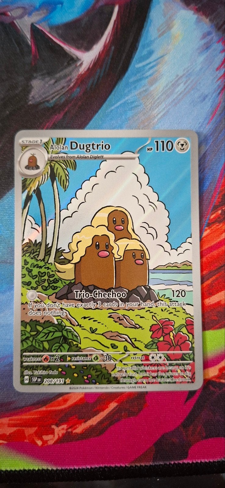 Pokémon Alolan Dugtrio SSP 208 - Perfecte conditie, Ophalen of Verzenden, Zo goed als nieuw, Losse kaart