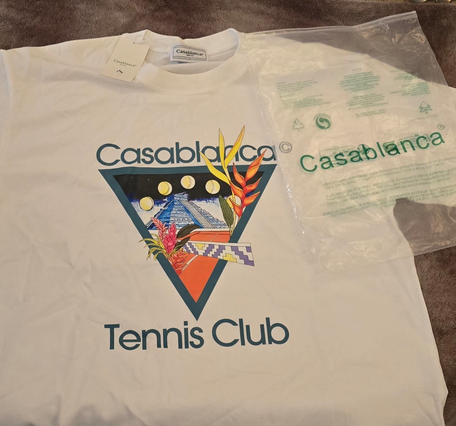 Casablanca Tennis Club T-shirt - Nieuw en ongedragen, Kleding | Heren, T-shirts, Wit, Nieuw, Ophalen of Verzenden, Maat 52/54 (L)