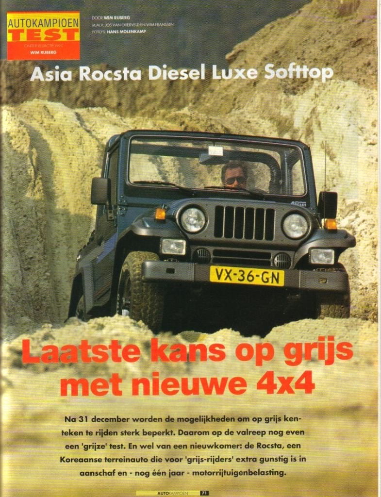 Autokampioen test Asia Rocsta 1993, Ophalen of Verzenden, Gelezen, Overige merken