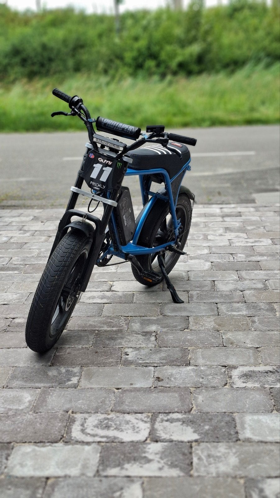 Custom Blauwe fatbike v8 met dubbele accu+ veel extra's, Ophalen, Gebruikt, Overige merken