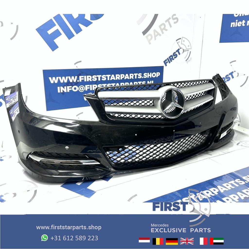W204 C204 Mercedes C Klasse FACELIFT VOORBUMPER COMPLEET + G, Gebruikt, -, Voor, Ophalen of Verzenden