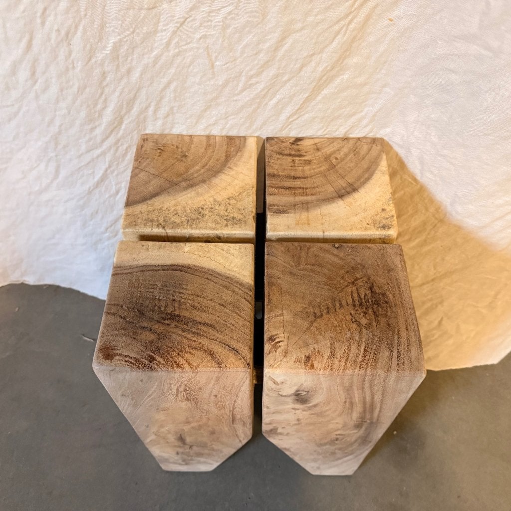 houten rukje van massief suarhout - 30 x 30 - Gratis bezorgd, TTM Wonen, Meubels – (Perzische) Tapijten en Woonaccessoires, Verzenden
