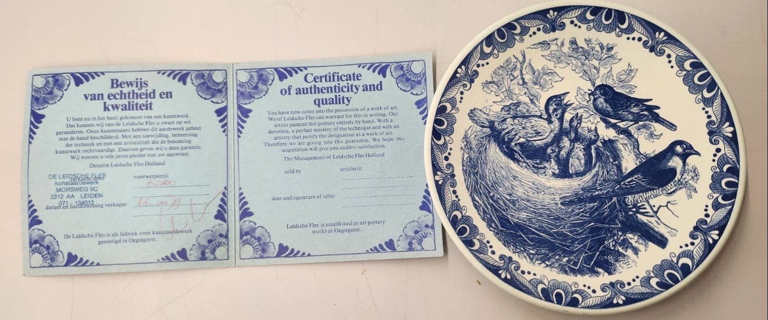 Bord vd Leidsche Fles +certificaat, Ophalen of Verzenden