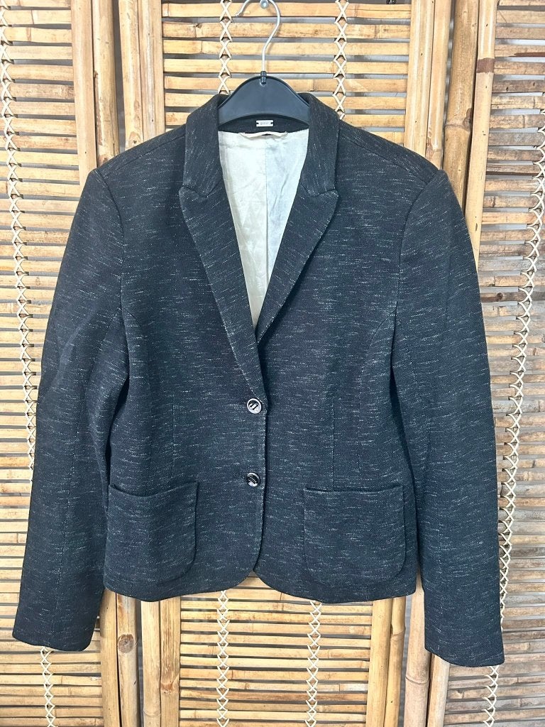 Gustav Denmark zwarte blazer wol katoen dames L 40, Maat 38/40 (M), Zwart, Gustav, Ophalen of Verzenden