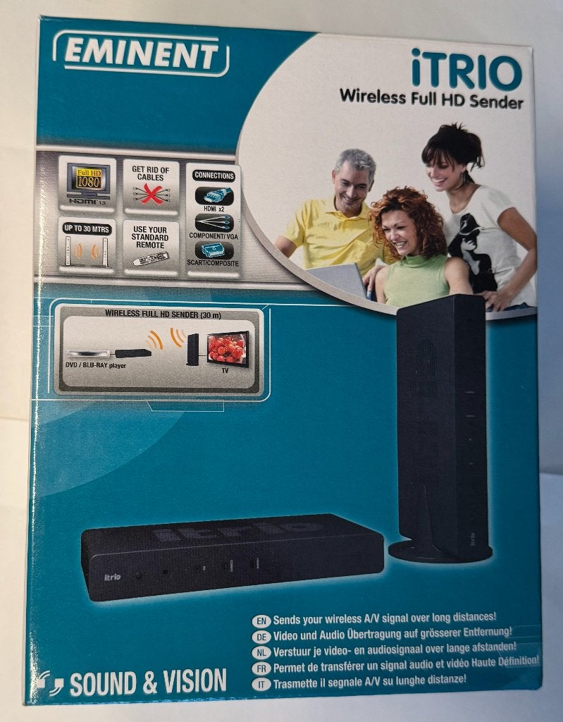 Eminent iTrio draadloos Full HD zender - ontvanger, Ophalen of Verzenden, Zo goed als nieuw, HDMI