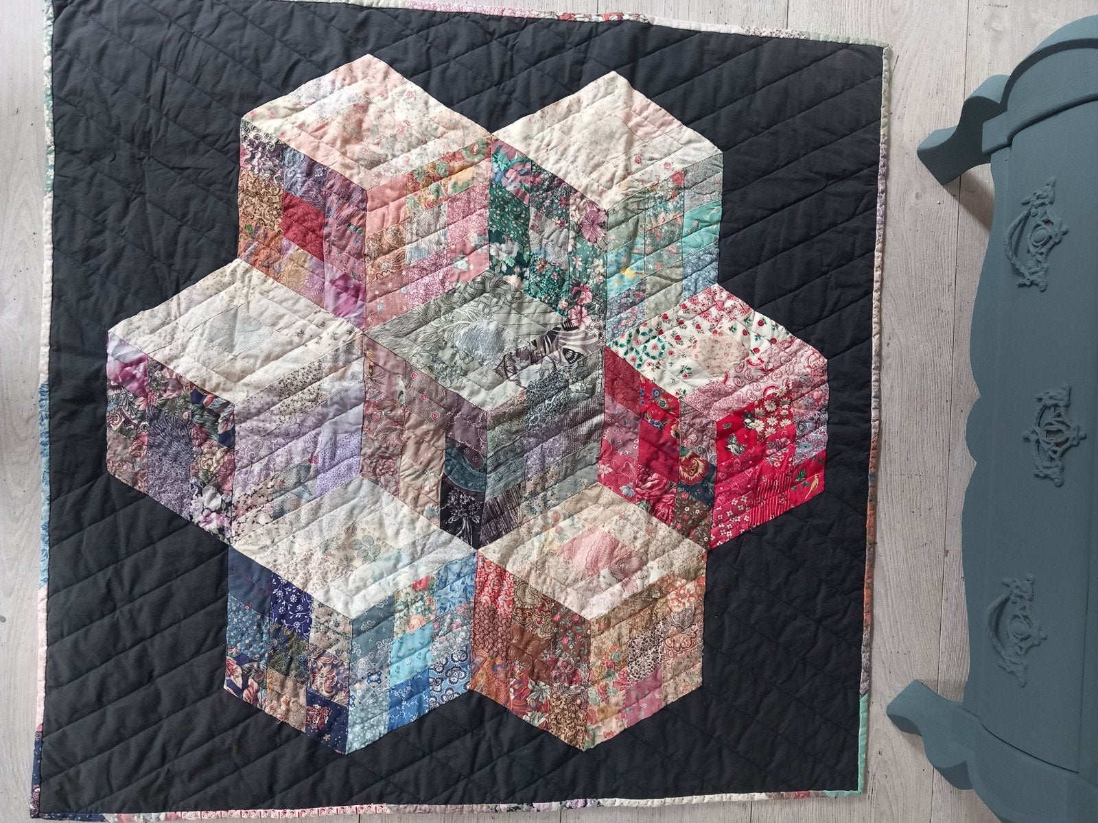 Handgemaakt patchwork quilt, Ophalen of Verzenden, Nieuw