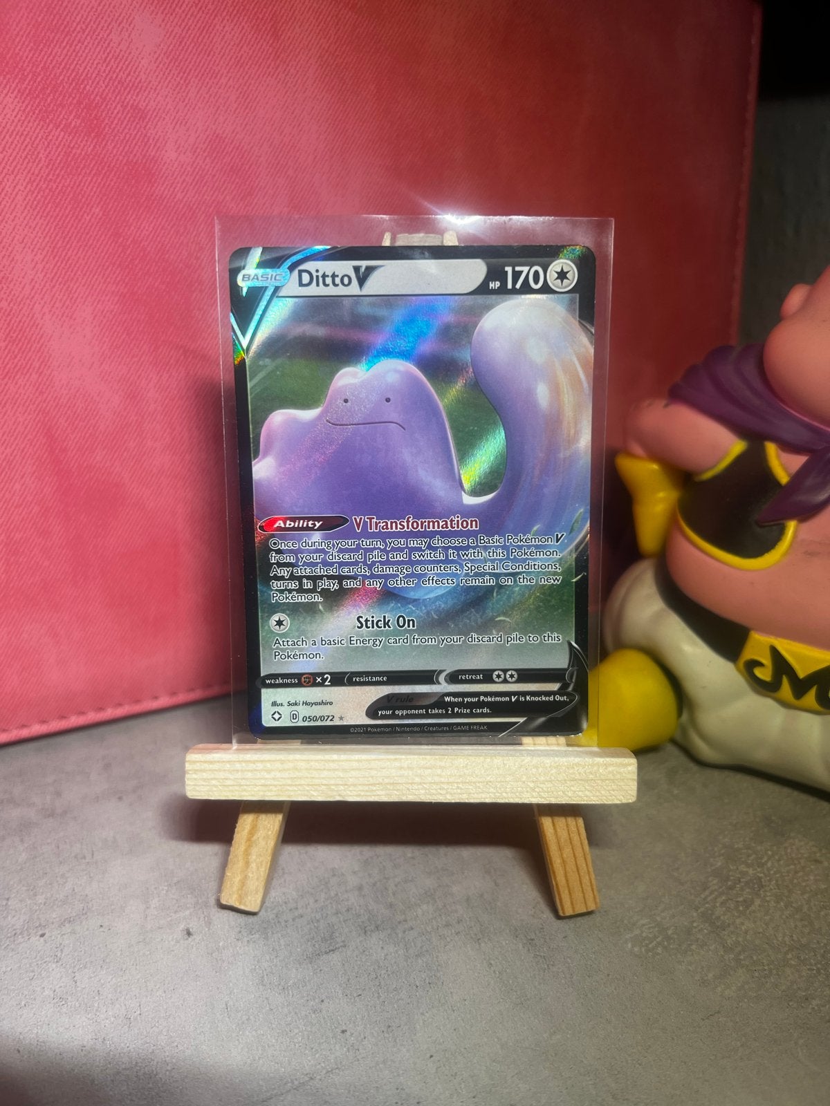 Ditto V (050/072) Pokémon Kaart - Zo goed als nieuw, Ophalen, Zo goed als nieuw, Losse kaart