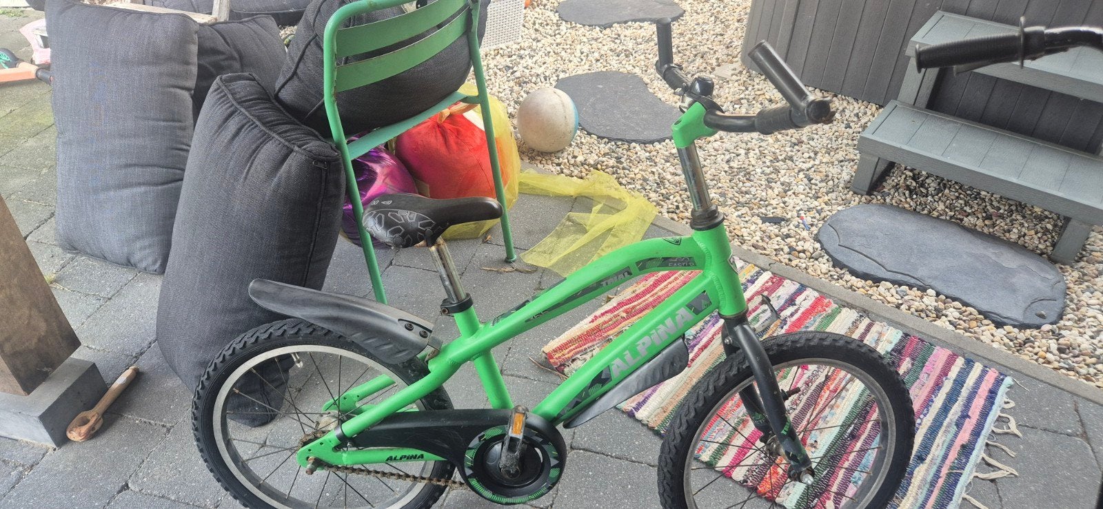 Alpina kinderfiets 18 iinch - Groen, Terugtraprem, Alpina, Ophalen of Verzenden, 16 tot 20 inch