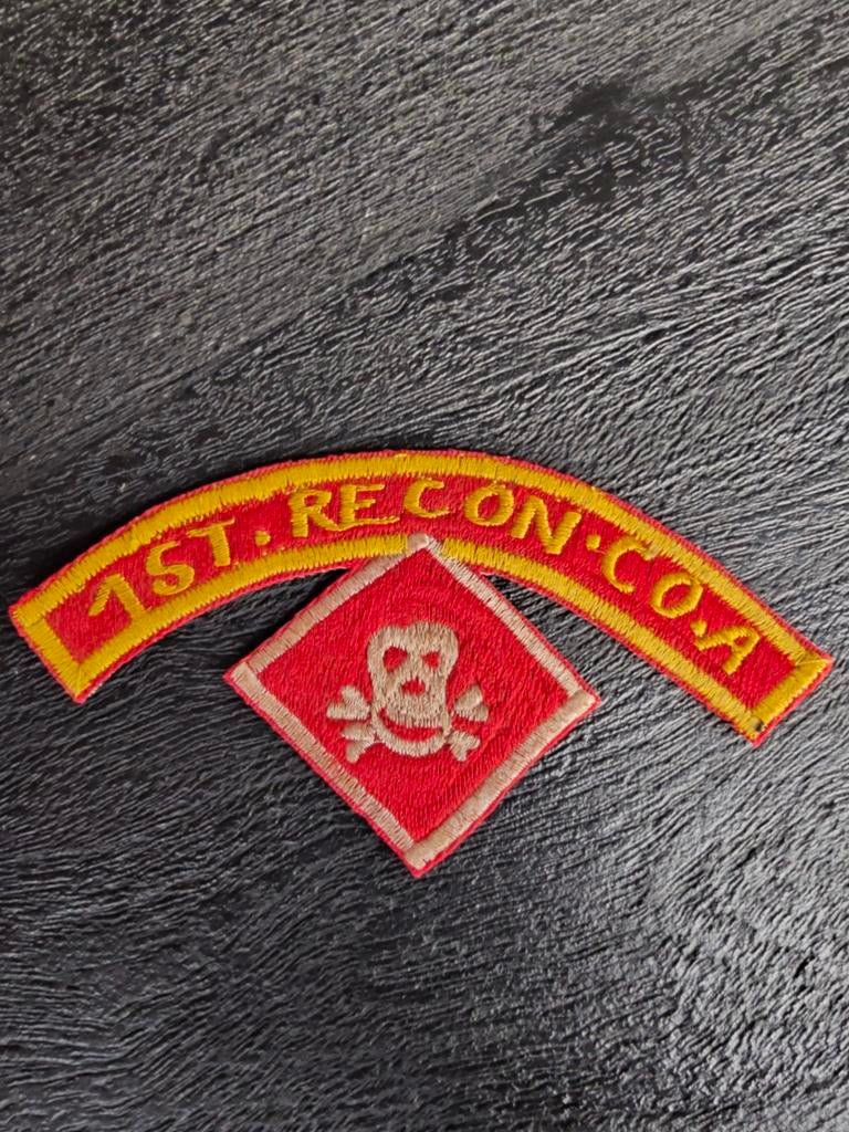 Vietnam War USMC 1st Recon Patch, Ophalen of Verzenden, Landmacht, Amerika, Embleem of Badge